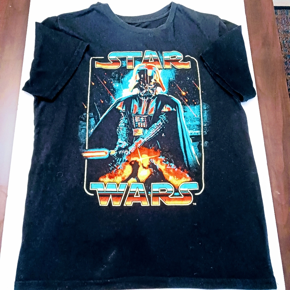 STAR Wars Darth Vader Boy's Graphic Crew Neck Short Sleeves T-Shirt Youth 14/16